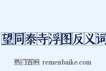 望同泰寺浮图反义词是什么意思的图片